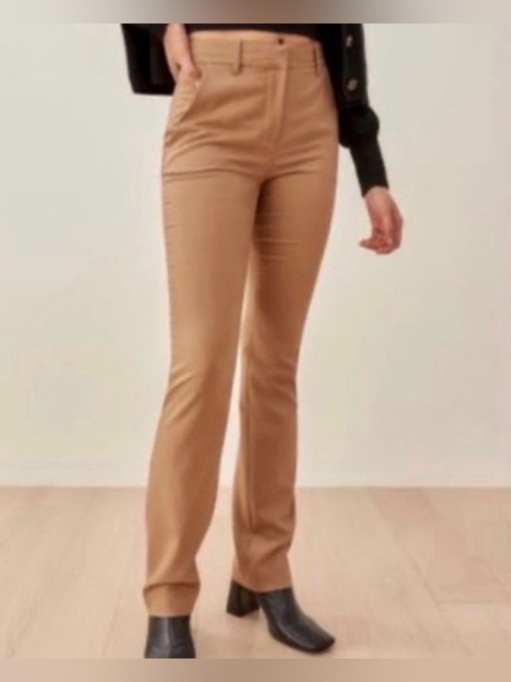 Reformation Slim Leg Chinos in Tan